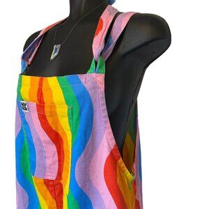 Lucy & Yak Wavy Rainbow Dungarees - Overalls - US 8L